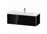 Duravit XSquare Waschtisch-Unterschrank XS422604040 121x39,7x47,8cm, schwarz hochglanz, 1 Auszug