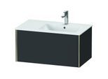 Duravit XViu Waschtisch-Unterschrank XV40260B180 81 x 40 x 48 cm, graphit supermatt, 1 Auszug, wandhängend, champagner matt