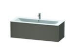 Duravit XViu Waschtisch-Unterschrank XV40280B190 121 x 40 x 48 cm, flannel grey seidenmatt, 1 Auszug, wandhängend, champagner matt
