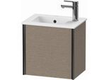 Duravit XViu Waschtisch-Unterschrank XV4024RB211 41x29x40cm, wandhängend, schwarz matt, Anschlag rechts, eiche kaschmir