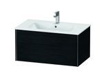 Duravit XViu Waschtisch-Unterschrank XV40260B216 81 x 40 x 48 cm, Eiche schwarz, 1 Auszug, wandhängend, schwarz matt