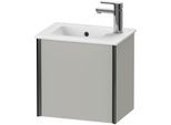 Duravit XViu Waschtisch-Unterschrank XV4024LB207 41x29x40cm, wandhängend, schwarz matt, Anschlag links, betongrau matt