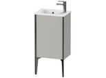 Duravit XViu Waschtisch-Unterschrank XV4480RB207 41x29x59,4cm, stehend, schwarz matt, Anschlag rechts, betongrau matt