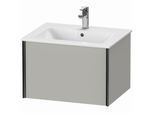 Duravit XViu Waschtisch-Unterschrank XV40250B207 61 x 40 x 48 cm, betongrau matt, 1 Auszug, wandhängend, schwarz matt