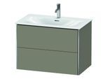 Duravit XSquare Waschtisch-Unterschrank XS432409292 81x56x47,8cm, Steingrau seidenmatt, 2 Schubkästen