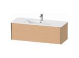 Duravit XViu Waschtisch-Unterschrank XV40280B112 121 x 40 x 48 cm, eiche gebürstet, 1 Auszug, wandhängend, champagner matt