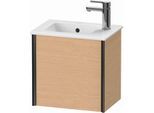Duravit XViu Waschtisch-Unterschrank XV4024RB212 41x29x40cm, wandhängend, schwarz matt, Anschlag rechts, eiche gebürstet