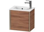 Duravit XViu Waschtisch-Unterschrank XV4024LB179 41x29x40cm, wandhängend, champagner matt, Anschlag links, nussbaum natur
