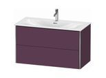 Duravit XSquare Waschtisch-Unterschrank XS432509494 101x56x47,8cm, Aubergine seidenmatt, 2 Schubkästen