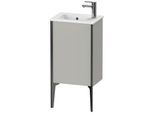 Duravit XViu Waschtisch-Unterschrank XV4480LB207 41x29x59,4cm, stehend, schwarz matt, Anschlag links, betongrau matt