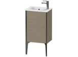 Duravit XViu Waschtisch-Unterschrank XV4480LB235 41x29x59,4cm, stehend, schwarz matt, Anschlag links, Eiche terra