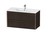 Duravit XViu Waschtisch-Unterschrank XV41270B169 101 x 56 x 48 cm, nussbaum gebürstet, 2 Schubkästen, wandhängend, champagner matt