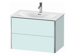 Duravit XSquare Waschtisch-Unterschrank XS432400909 81x56x47,8cm, Lichtblau matt, 2 Schubkästen