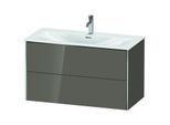 Duravit XSquare Waschtisch-Unterschrank XS432508989 101x56x47,8cm, Flannel Grey hochglanz, 2 Schubkästen