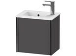 Duravit XViu Waschtisch-Unterschrank XV4024RB249 41x29x40cm, wandhängend, schwarz matt, Anschlag rechts, graphit matt