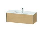Duravit XViu Waschtisch-Unterschrank XV40280B130 121 x 40 x 48 cm, Eiche natur, 1 Auszug, wandhängend, champagner matt