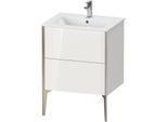 Duravit XViu Waschtisch-Unterschrank XV44810B280 61 x 59,4 x 48 cm, graphit supermatt, 2 Auszüge, stehend, schwarz matt