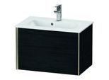 Duravit XViu Waschtisch-Unterschrank XV40780B116 61 x 40 x 39 cm, Eiche schwarz, 1 Auszug, wandhängend, champagner matt