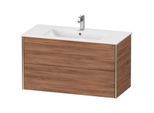 Duravit XViu Waschtisch-Unterschrank XV41270B179 101 x 56 x 48 cm, nussbaum natur, 2 Schubkästen, wandhängend, champagner matt
