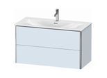 Duravit XSquare Waschtisch-Unterschrank XS432509797 101x56x47,8cm, Lichtblau seidenmatt, 2 Schubkästen