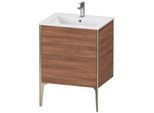 Duravit XViu Waschtisch-Unterschrank XV44810B179 61 x 59,4 x 48 cm, nussbaum natur, 2 Auszüge, stehend, champagner matt