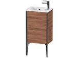 Duravit XViu Waschtisch-Unterschrank XV4480LB279 41x29x59,4cm, stehend, schwarz matt, Anschlag links, nussbaum natur