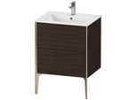 Duravit XViu Waschtisch-Unterschrank XV44810B169 61 x 59,4 x 48 cm, nussbaum gebürstet, 2 Auszüge, stehend, champagner matt