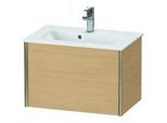 Duravit XViu Waschtisch-Unterschrank XV40780B130 61 x 40 x 39 cm, Eiche natur, 1 Auszug, wandhängend, champagner matt