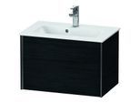 Duravit XViu Waschtisch-Unterschrank XV40780B216 61 x 40 x 39 cm, Eiche schwarz, 1 Auszug, wandhängend, schwarz matt