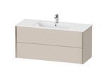 Duravit XViu Waschtisch-Unterschrank XV41280B191 121 x 56 x 48 cm, taupe matt, 2 Schubkästen, wandhängend, champagner matt