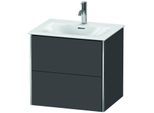 Duravit XSquare Waschtisch-Unterschrank XS432204949 61x56x47,8cm, Graphit matt, 2 Schubkästen