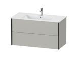 Duravit XViu Waschtisch-Unterschrank XV41270B207 101 x 56 x 48 cm, betongrau matt, 2 Schubkästen, wandhängend, schwarz matt