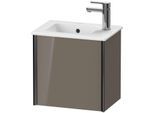 Duravit XViu Waschtisch-Unterschrank XV4024LB289 41x29x40cm, wandhängend, schwarz matt, Anschlag links, flannel grey hochglanz
