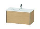 Duravit XViu Waschtisch-Unterschrank XV40790B230 81 x 40 x 39 cm, Eiche natur, 1 Auszug, wandhängend, schwarz matt
