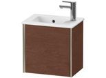 Duravit XViu Waschtisch-Unterschrank XV4024LB113 41x29x40cm, wandhängend, champagner matt, Anschlag links, amerikanischer nussbaum