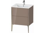 Duravit XViu Waschtisch-Unterschrank XV44810B186 61 x 59,4 x 48 cm, cappucino hochglanz, 2 Auszüge, stehend, champagner matt