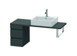 Duravit DuraStyle Waschtisch-Unterschrank DS532504949 30 x 47,8 cm, graphit matt, für Konsole, 2 Schubkästen
