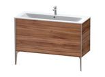 Duravit XViu Waschtisch-Unterschrank XV44840B179 121 x 59,4 x 48 cm, nussbaum natur, 2 Auszüge, stehend, champagner matt
