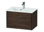 Duravit XViu Compact Waschtisch-Unterschrank XV40780B221 61 x 39 x 40 cm, nussbaum dunkel, 1 Auszug, wandhängend, schwarz matt