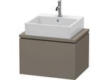 Duravit L-Cube Waschtisch-Unterschrank LC580009090 62 x 47,7 cm, flannel grey seidenmatt, für Konsole, 1 Auszug
