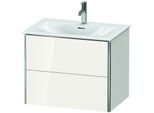 Duravit XSquare Waschtisch-Unterschrank XS432308585 71x56x47,8cm, weiß hochglanz, 2 Schubkästen