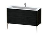 Duravit XViu Waschtisch-Unterschrank XV44840B116 121 x 59,4 x 48 cm, Eiche schwarz, 2 Auszüge, stehend, champagner matt