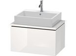 Duravit L-Cube Waschtisch-Unterschrank LC580102222 72 x 47,7 cm, weiß hochglanz, für Konsole, 1 Auszug