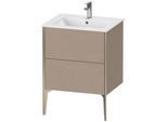 Duravit XViu Waschtisch-Unterschrank XV44810B175 61 x 59,4 x 48 cm, leinen, 2 Auszüge, stehend, champagner matt