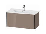 Duravit XViu Waschtisch-Unterschrank XV40790B286 81 x 40 x 39 cm, cappucino hochglanz, 1 Auszug, wandhängend, schwarz matt