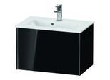 Duravit XViu Waschtisch-Unterschrank XV40780B240 61 x 40 x 39 cm, schwarz hochglanz, 1 Auszug, wandhängend, schwarz matt
