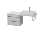Duravit DuraStyle Waschtisch-Unterschrank DS532800707 60 x 47,8 cm, betongrau matt, für Konsole, 2 Schubkästen