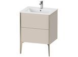 Duravit XViu Waschtisch-Unterschrank XV44810B191 61 x 59,4 x 48 cm, taupe matt, 2 Auszüge, stehend, champagner matt