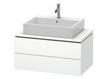 Duravit L-Cube Waschtisch-Unterschrank LC580701818 82 x 47,7 cm, weiß matt, für Konsole, 2 Schubkästen
