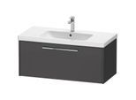 Duravit D-Code Waschtischunterschrank DC4668010490000 Griff Chrom, Graphit Matt, Wandhängend, Auszug 1, 984x400x460 mm